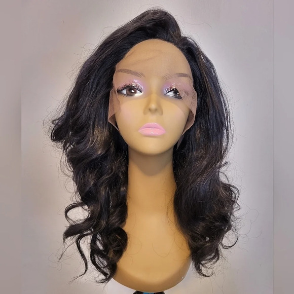 Fashion Shoulder Length Wig - Black - Picture 1 of 11